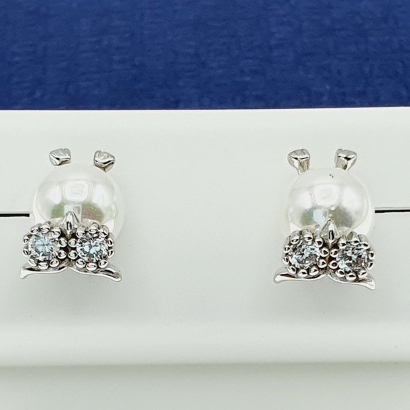 "#925 Sterling Silver CZ Stud Earrings for Women/Girl, US925P1030 - Picture 1 of 7